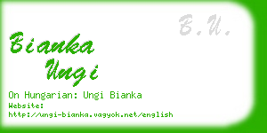 bianka ungi business card